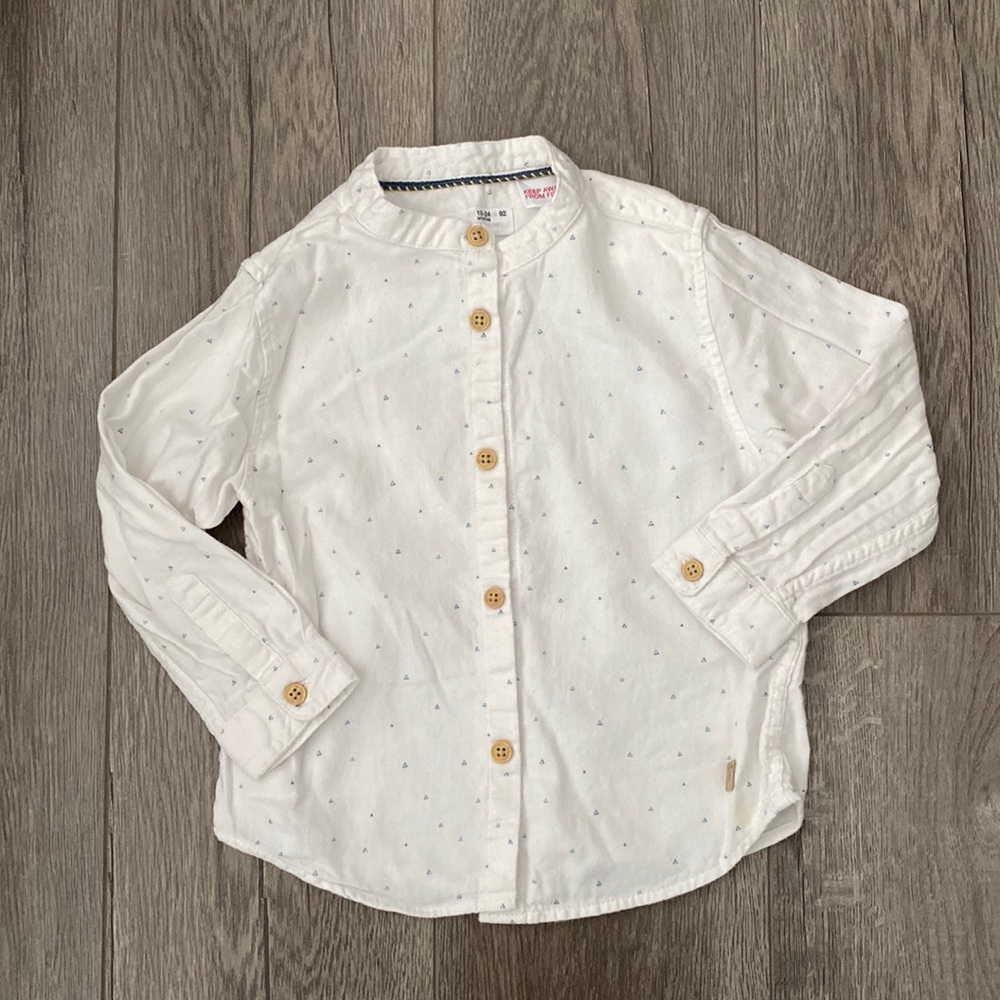 Zara Button Down Collarless